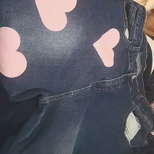 Jeans with hearts